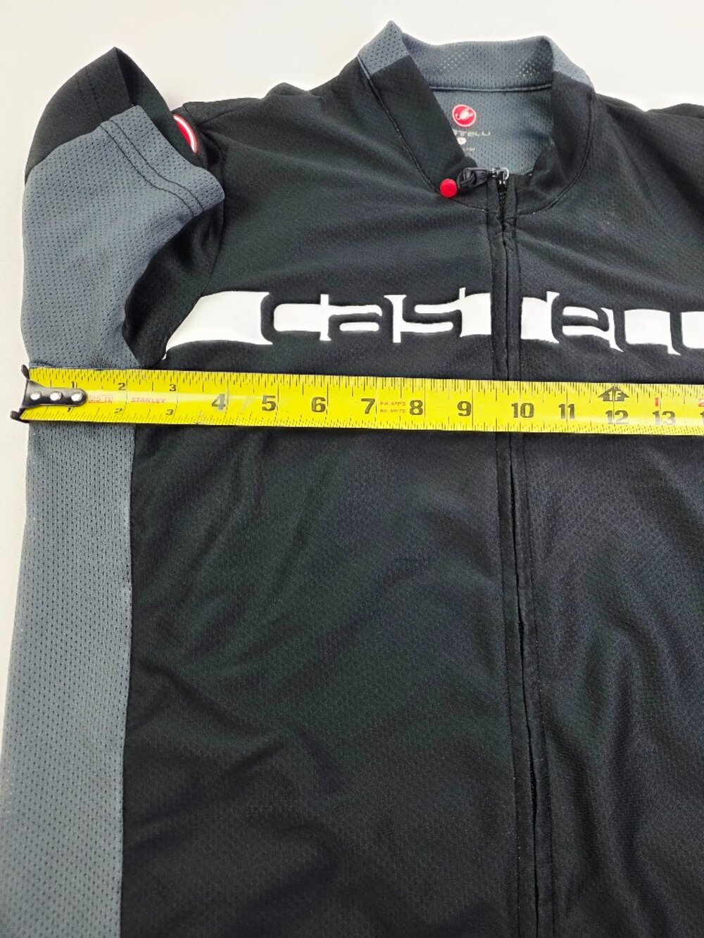 Castelli Black Gray Colorblock Scorpion Logo Mens Large Full Zip Cycling Jersey - Picture 3 of 10